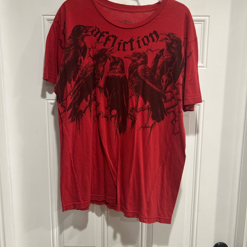Affliction Red Graphic Men's Shirt